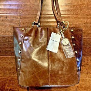 NWT Tommy Bahama El Roble Leather Tote, Brown